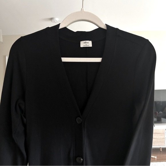 Aritzia/Wilfred Black Sweater Dress - Picture 4 of 6